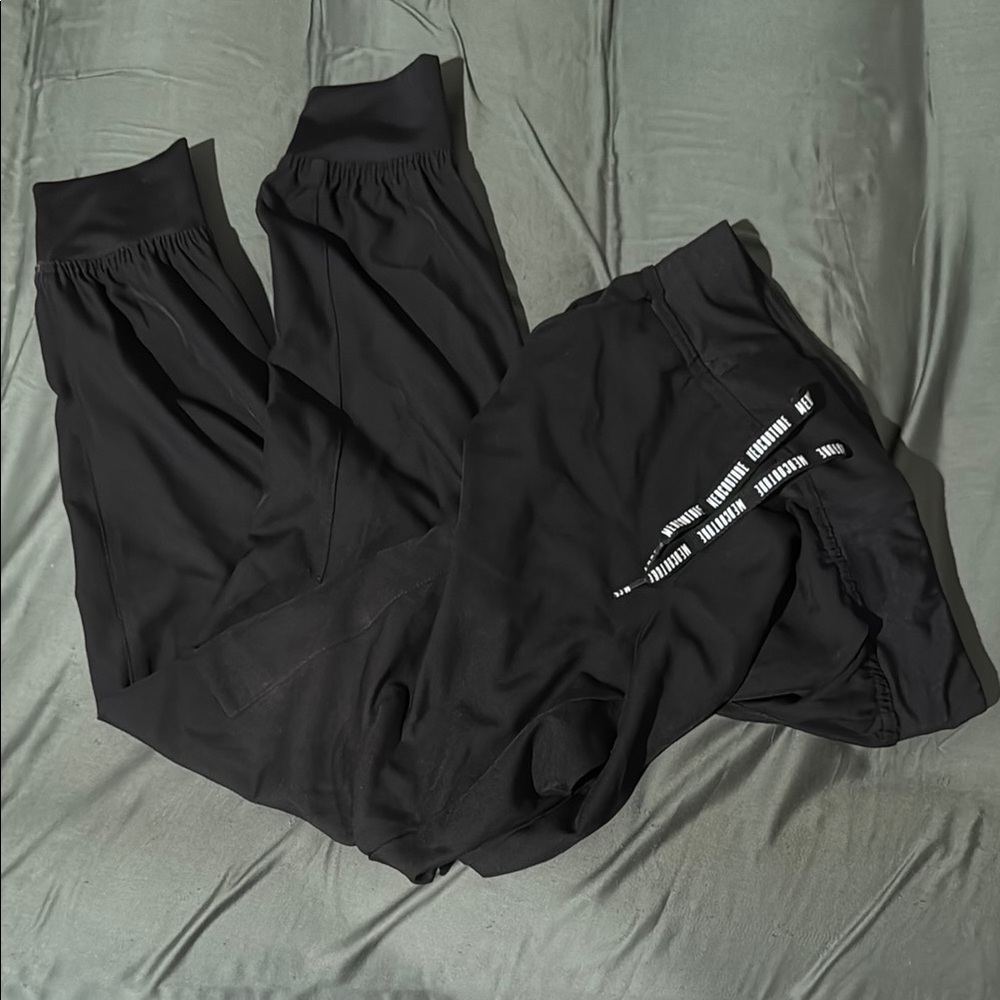 Med Couture Black Joggers with Relaxed Fit